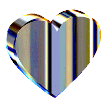 Gif animé coeur brillant bleuté